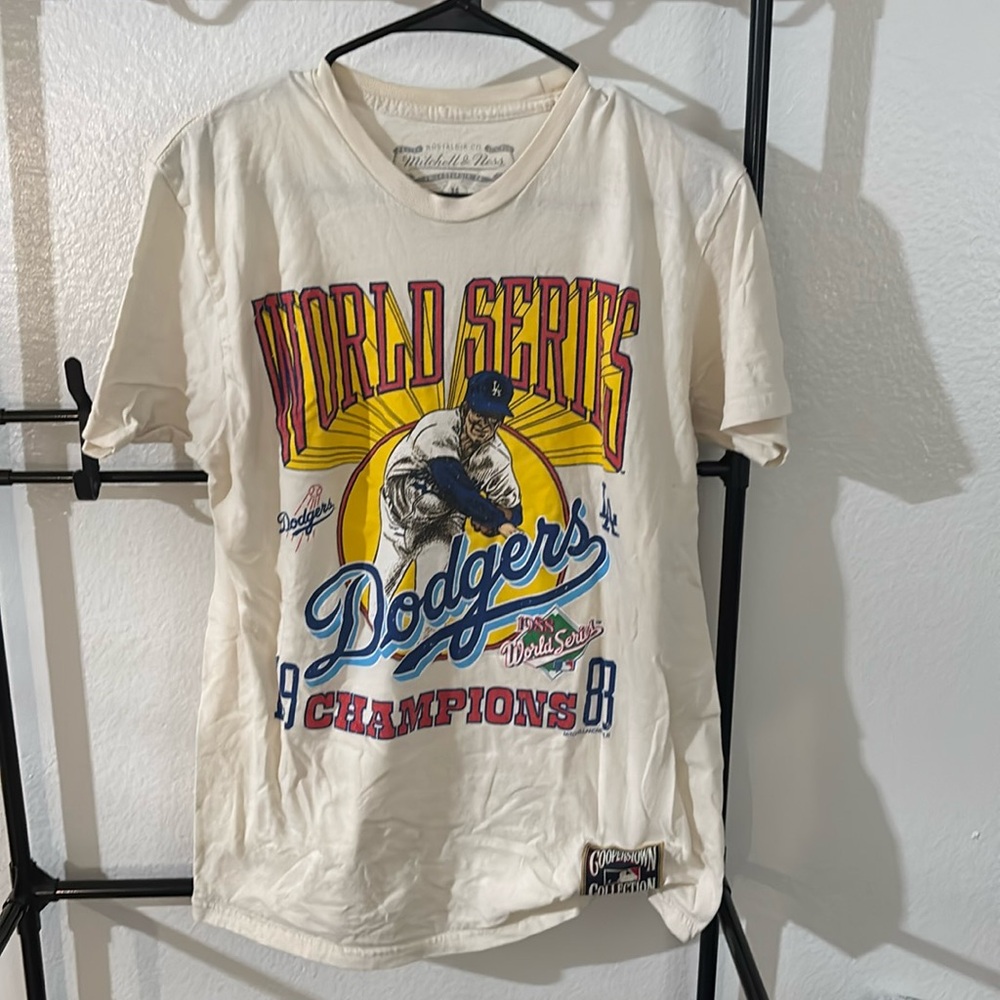 Mitchell and Ness Dodgers World Series Champions Tee